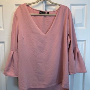 New York and Company Pink Blouse 2X